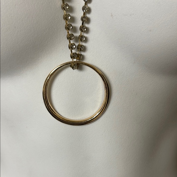 Guess/Marciano Gold-Tone Circle Pendant Necklace - Picture 2 of 3